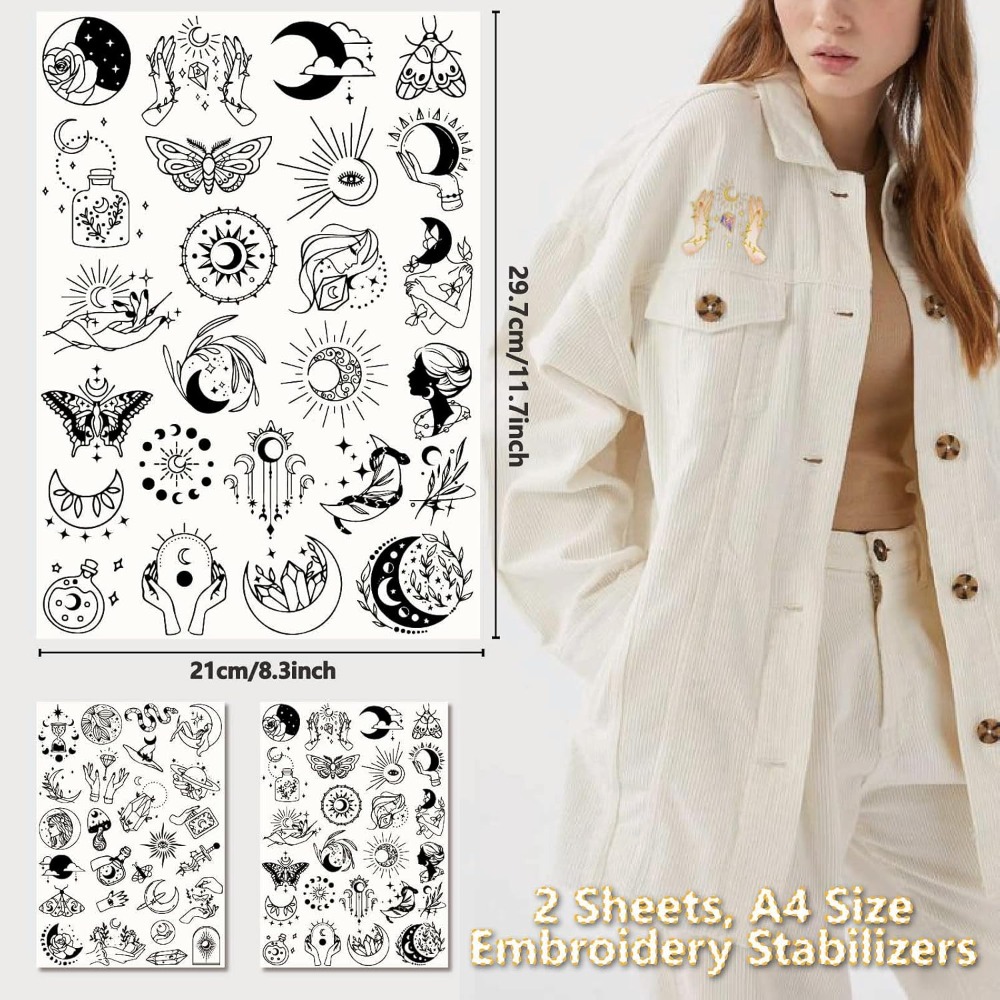 51 pçs boho lua solúvel em águ - Embroidery Yarn avaliação e preço