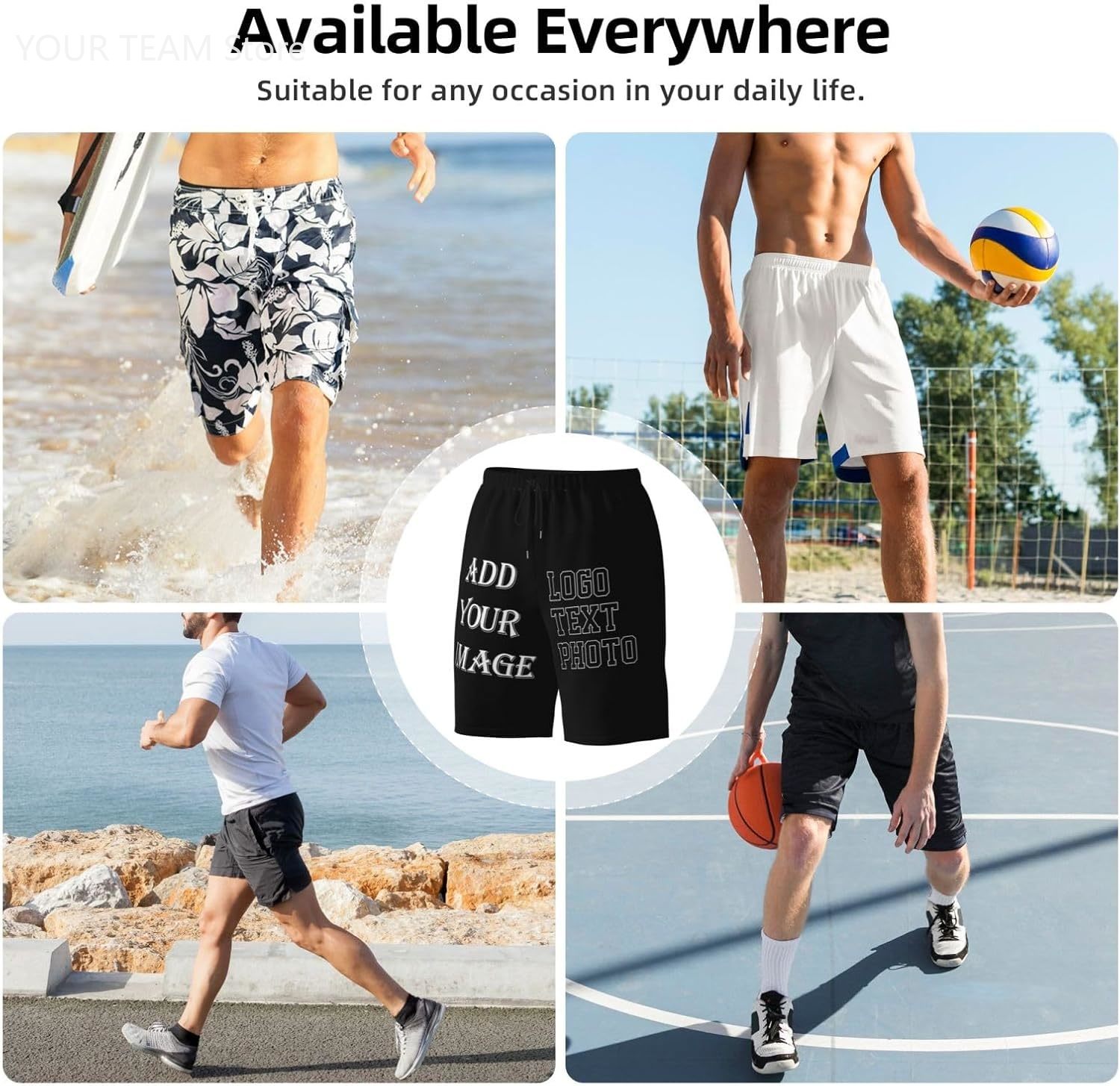 Shorts Personalizados para Hom - Embroidery Design Logo avaliação e preço